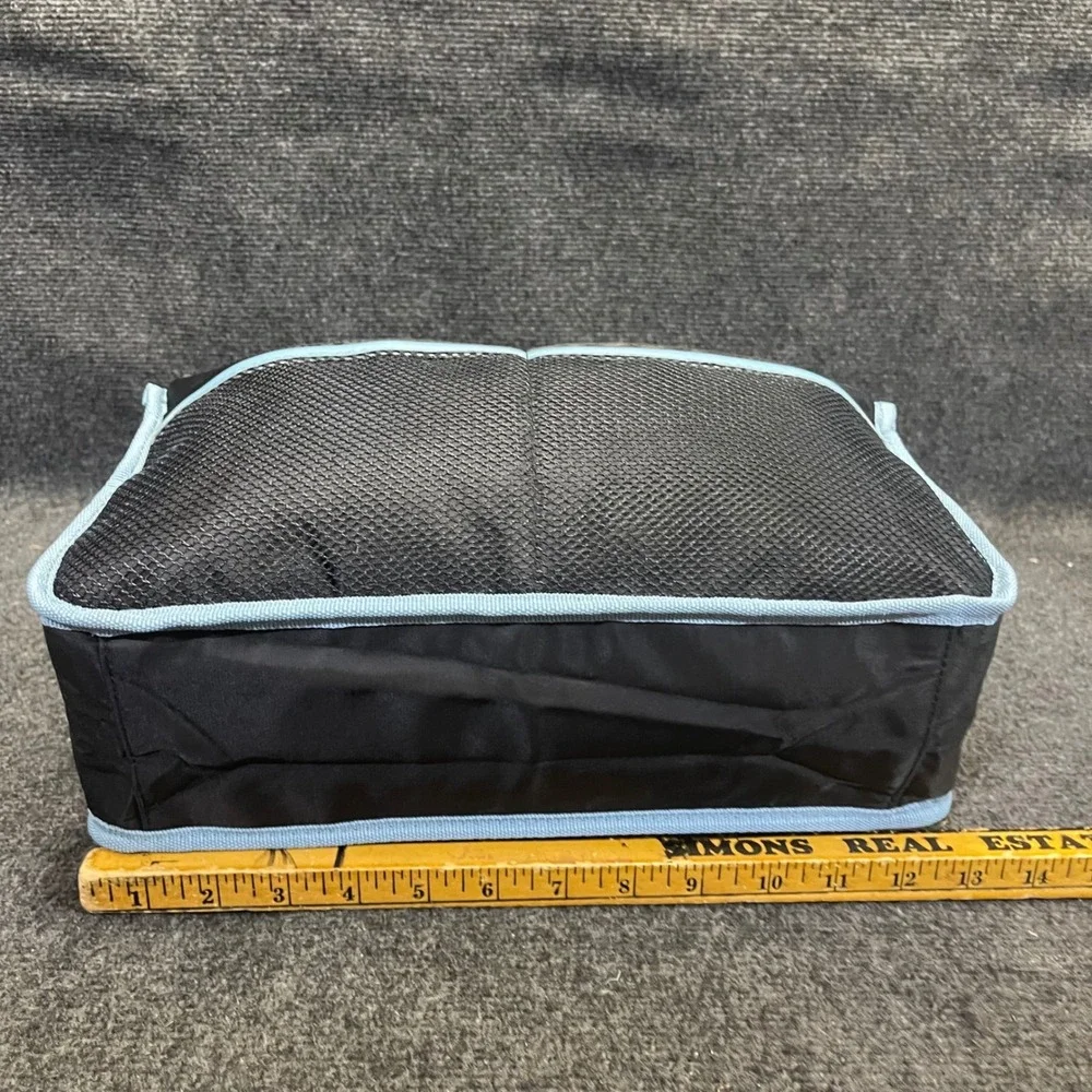 BeautiControl‎ 2 Piece Travel Cosmetic Bag Set Black Blue Professional Organizer